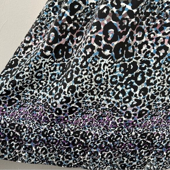 BCBGENERATION Mini Dress Womens Size XS Leopard Print Animal Ruffle Colorful - Picture 5 of 10